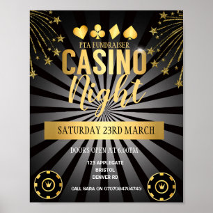Poster Collecte de fonds de la nuit du casino