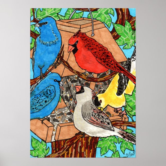 Poster Collecte d'oiseaux (Devant)
