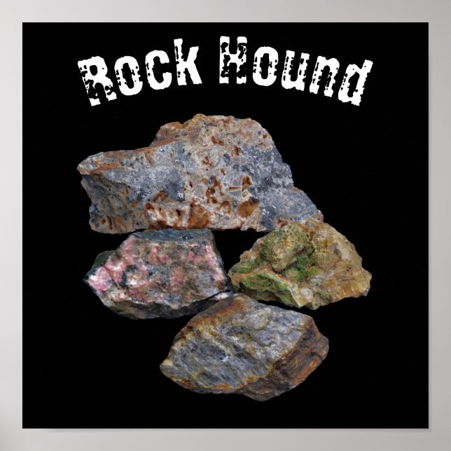 Poster Collecteurs de minéraux de Hound Rock Funny (Devant)