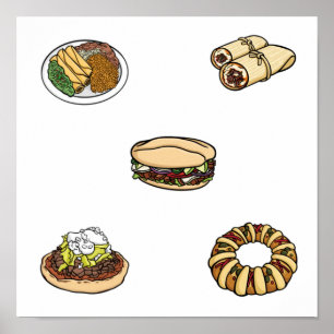 Poster Collection alimentaire mexicaine