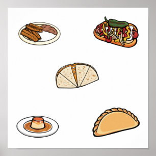 Poster Collection alimentaire mexicaine