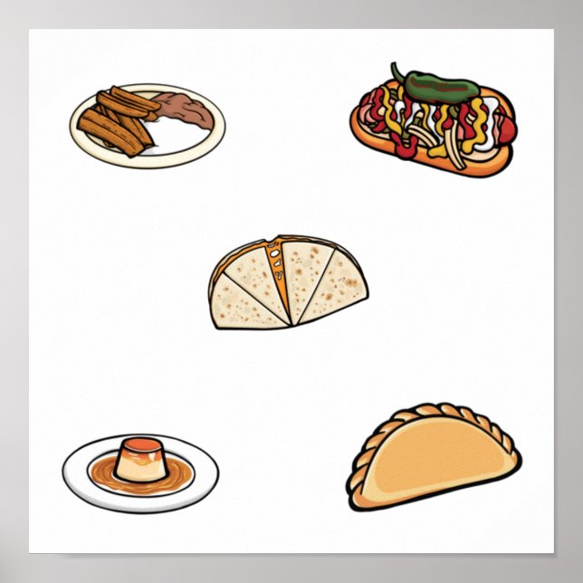 Poster Collection alimentaire mexicaine (Devant)