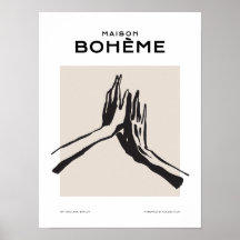 Collection d'affiches d'art bohème