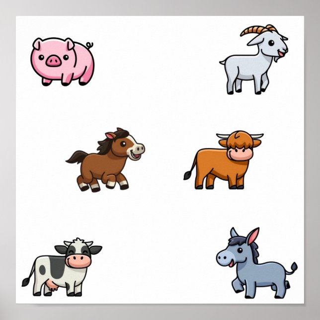 Poster Collection d'animaux domestiques (Devant)