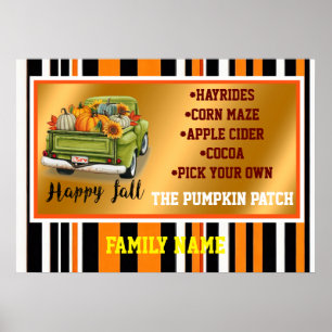 Poster Collection d'automne de Thanksgiving à la mode