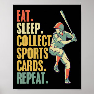 Poster Collection de cartes de sport Esquisse Vendre Coll