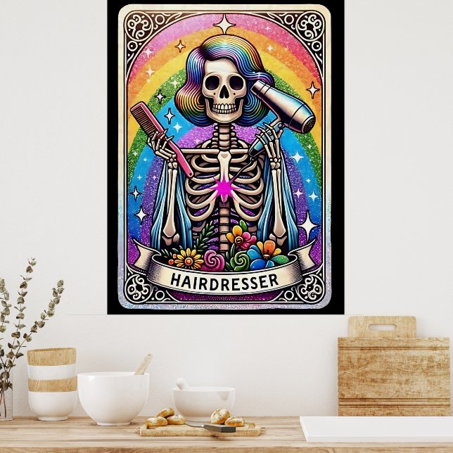 Poster Collection de cartes Tarot du Coiffeur (Cuisine)