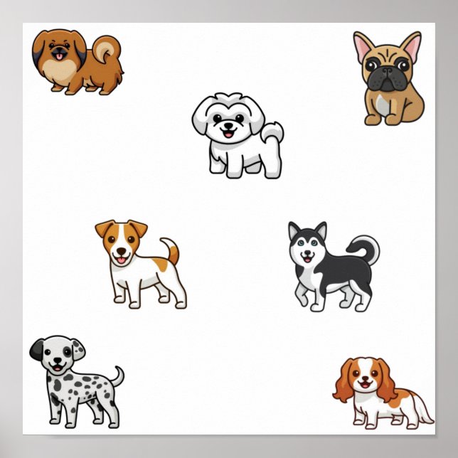 Poster Collection de chiens (Devant)