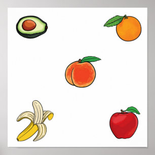 Poster Collection de fruits