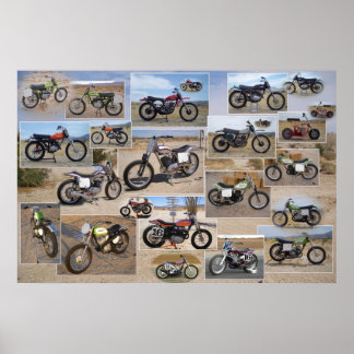 Poster Collection de motocyclettes vintage, 36x24 Matte