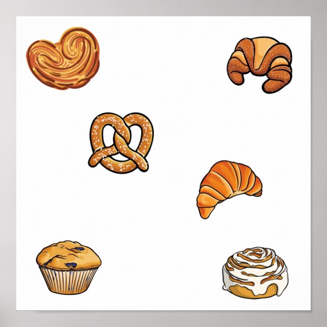 Poster Collection de pâtisseries (Devant)