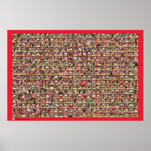 Poster Collection de portraits de chiens de Noël