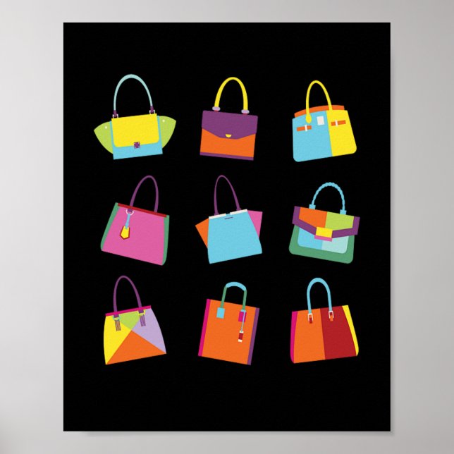 Poster Collection de sacs à main de mode (Devant)