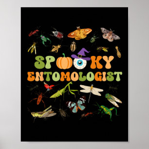 Poster Collection d'Entomologie éffrayante Espèces d'inse