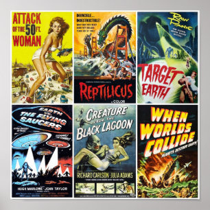 Poster Collection d'oeuvres d'art cinématographique SciFi