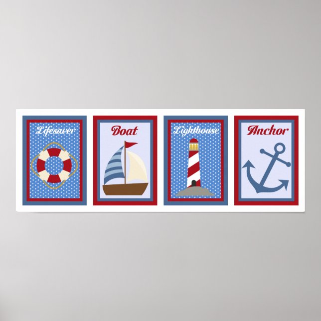 Poster Collection d'oeuvres murales marines 5X7 (Devant)