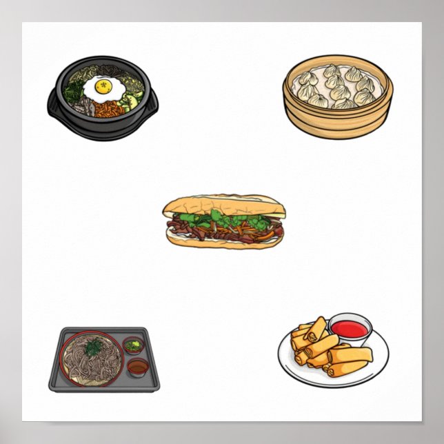 Poster Collection gastronomique asiatique (Devant)