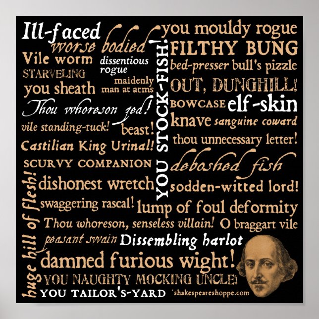 Poster Collection Insultes Shakespeare (Devant)