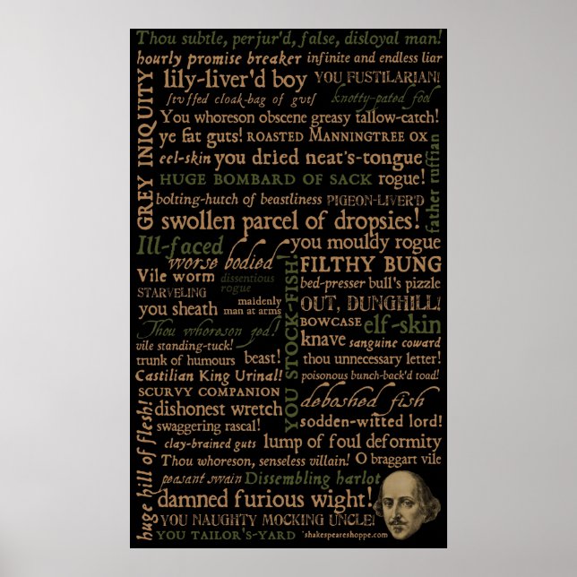 Poster Collection Insultes Shakespeare (Devant)