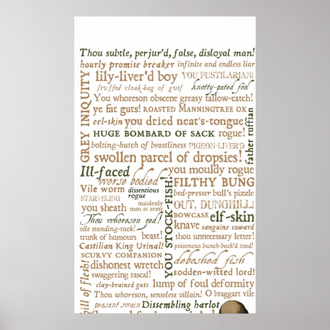 Poster Collection Insultes Shakespeare (Devant)