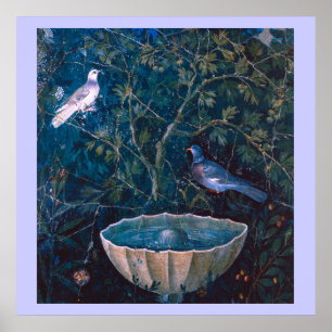 POSTER COLLECTION POMPEI / COLOMBES DANS LE JARDIN