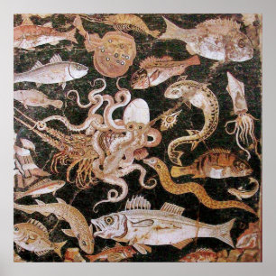 POSTER COLLECTION POMPEI / SCÈNE DE VIE MARINE