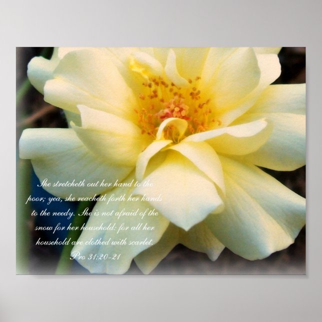 Poster Collection Proverbes 31 ~ Pro 31:20-21 (Devant)