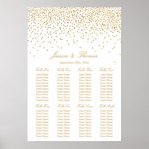 Poster Collection Vintage de Mariage Glam Gold Confetti