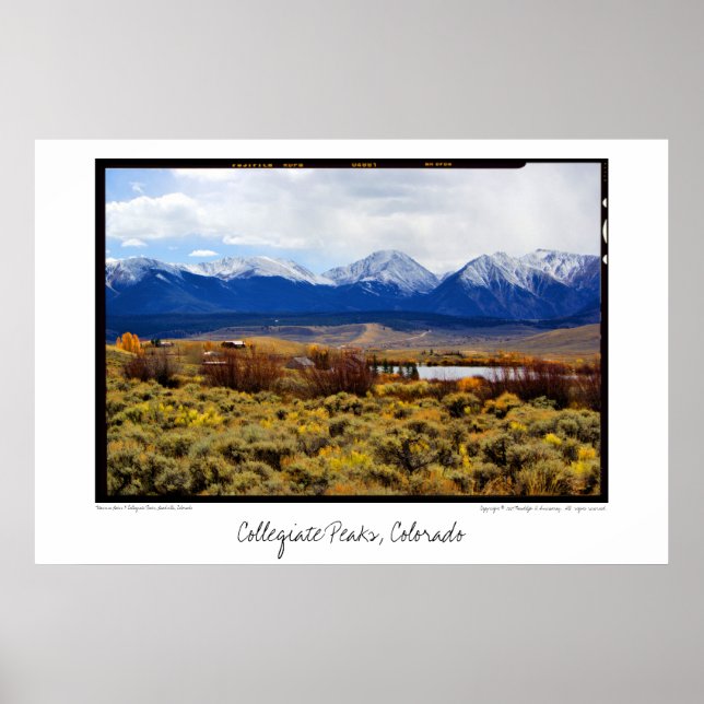 Poster Collegiate Peaks, Colorado (Devant)