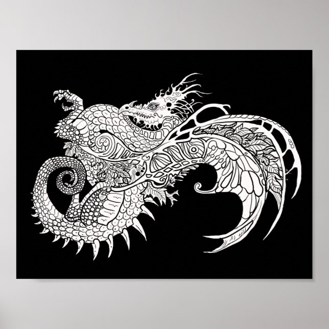 Poster Collez votre propre dragon mystique (Devant)