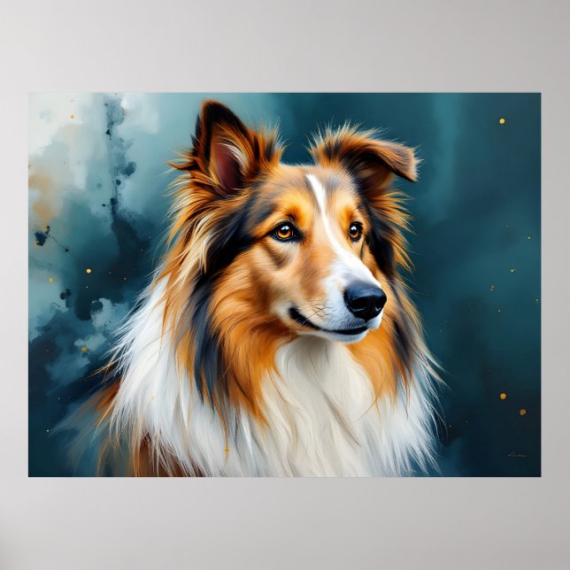 Poster Collie Portrait (Devant)