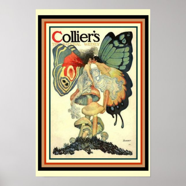 Poster Collier's Magazine 1910 Art Nouveau Couverture 13  (Devant)