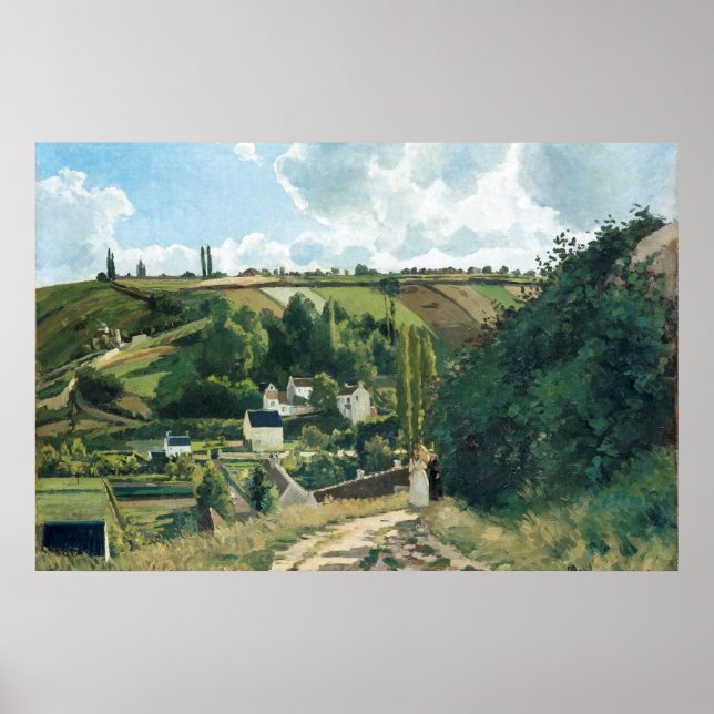 Poster Colline du Jalais, Pontoise (1867) par Camille Pis (Devant)