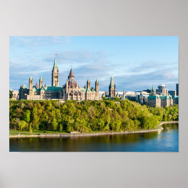 Poster Colline du Parlement à Ottawa (Devant)
