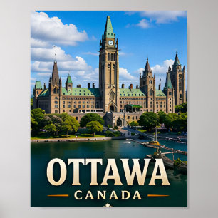 Poster Colline du Parlement et patrimoine canadien d'Otta