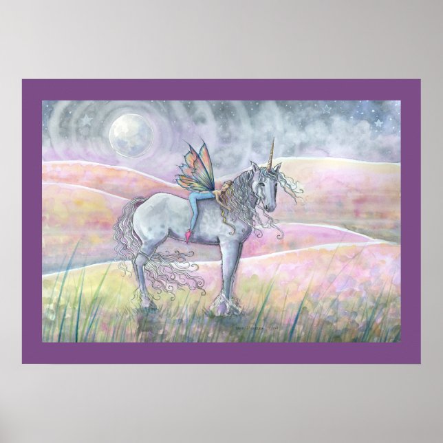 Poster Collines de Enchantment Unicorn et Imaginaire Fair (Devant)