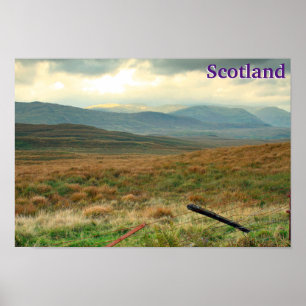 Poster Collines du Perthshire, Écosse