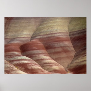 Poster Collines naturelles peintes en rouge