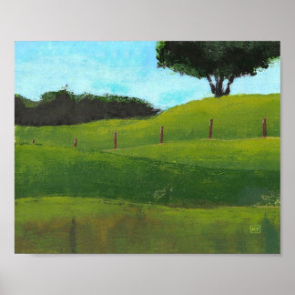 Poster Collines ondoyantes de la campagne