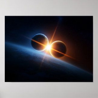 Poster Collision de planètes interstellaires et lumière c