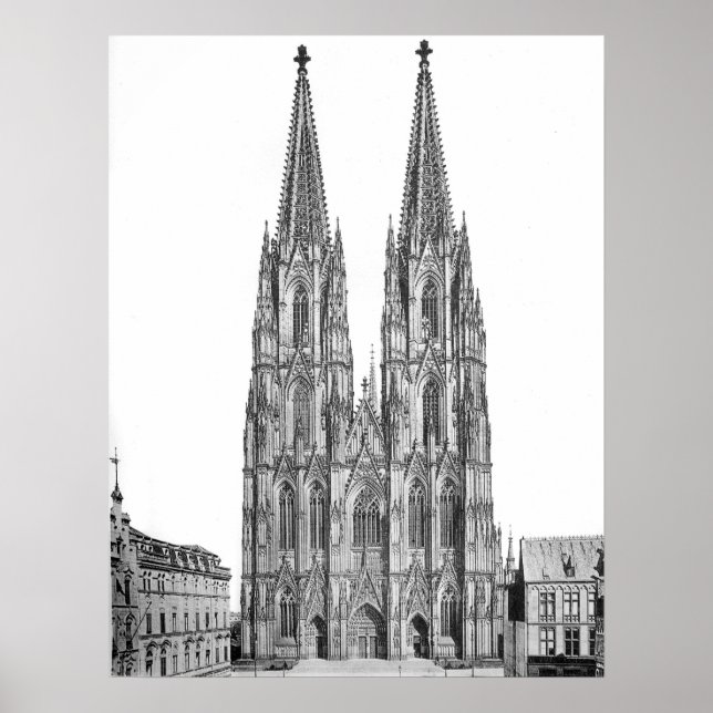 Poster Cologne cathédrale 1911 - Cathédrale de Cologne (Devant)