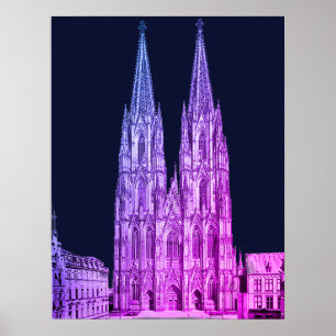 Poster Cologne cathédrale Cathédrale Cologne Cologne Colo
