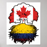 Colombie Drapeau des racines d'arbre du Canada col