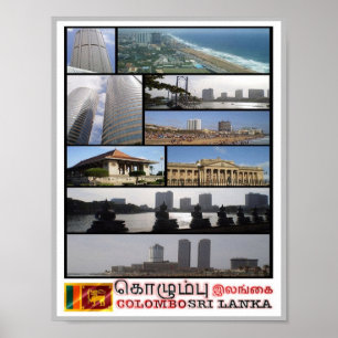 Poster Colombo - Sri Lanka - Mosaic -