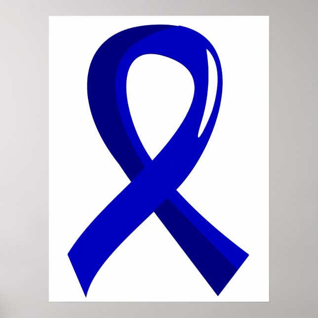 Poster Colon Cancer Bleu Ruban 3 (Devant)