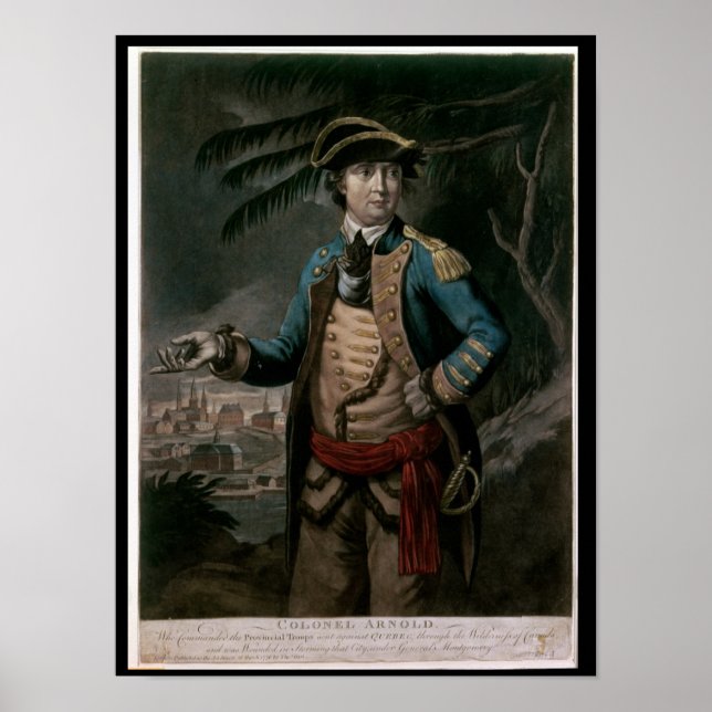 Poster Colonel Benedict Arnold, pub. Londres, 1776 (Devant)