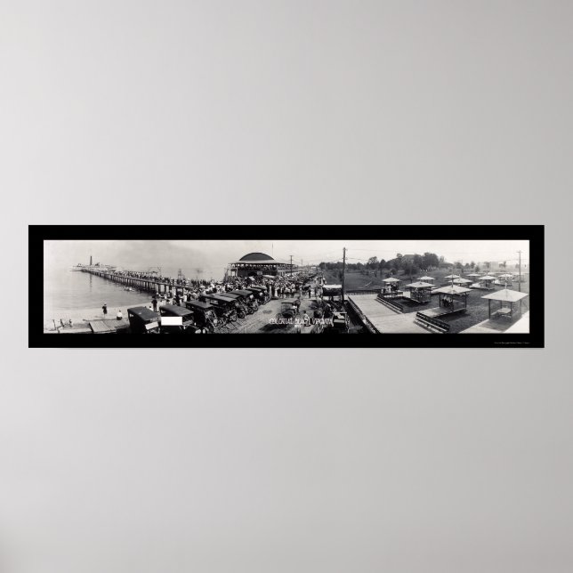 Poster Colonial Beach Auto VA Photo 1913 (Devant)