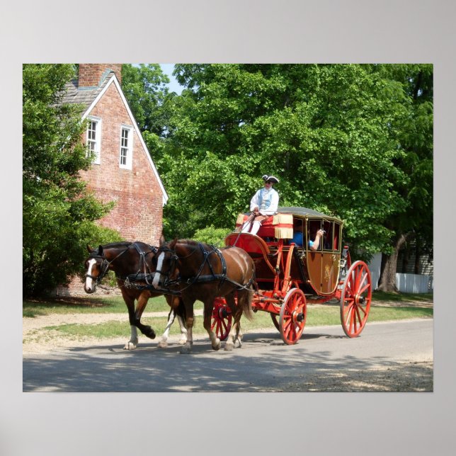 Poster Colonial Williamsburg Carriage - Imprimer (Devant)