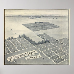 Poster Colonie Brown de John, Madera, la Californie