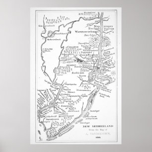 Poster Colonie néerlandaise coloniale de l'Amérique   d